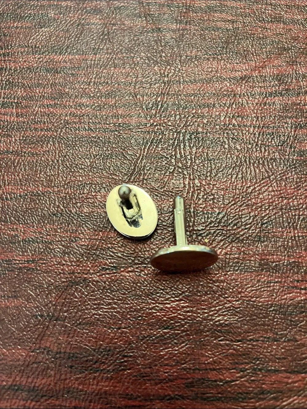 Silver Tone Metal Shirt Studs for Men - Single Pair-Vintage/ Monogrammed